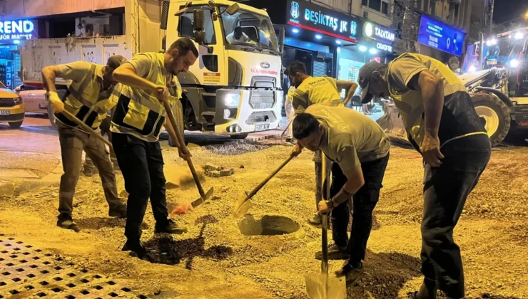 Bornova’da Okullara Öncelik Veren Yol Çalışmaları: Ekipler Gece Gündüz Demliyor